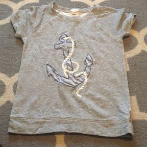 EUC J crew preppy anchor top